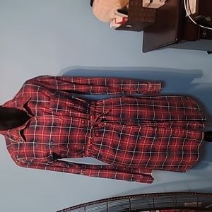 Plaid shirt dress